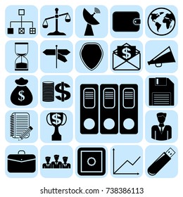 Set of 22 business high quality symbols. Collection. Amazing desing. Vector Illustration.