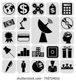 Set of 22 business high quality icons. Collection. Amazing desing. Vector Illustration.