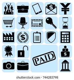 Set of 22 business high quality symbols. Collection. Amazing desing. Vector Illustration.