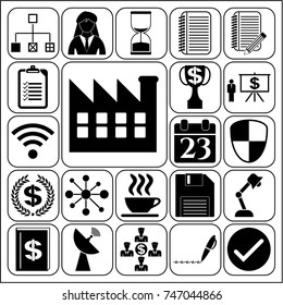 Set of 22 business high quality icons. Collection. Detailed design. Vector Illustration.