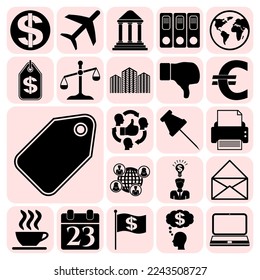 Set of 22 Business icons. Amazing desing. 