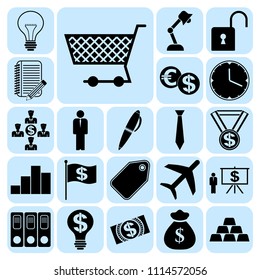 Set of 22 business icons. Collection. Amazing desing. Vector Illustration.