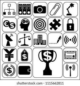 Set of 22 business icons. Collection. Detailed design. Vector Illustration.
