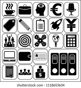 Set of 22 business icons. Collection. Detailed design. Vector Illustration.