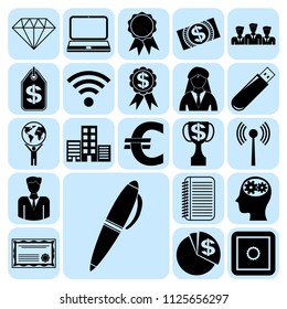 Set of 22 business icons. Collection. Amazing desing. Vector Illustration.