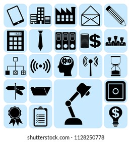 Set of 22 business icons. Collection. Flat design. Vector Illustration.