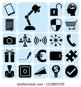 Set of 22 business icons. Collection. Detailed design. Vector Illustration.