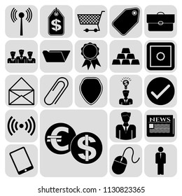 Set of 22 business icons. Collection. Amazing desing. Vector Illustration.