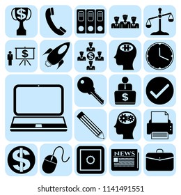 Set of 22 business icons. Collection. Amazing desing. Vector Illustration.