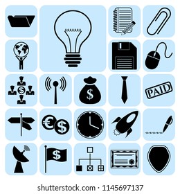 Set of 22 business icons. Collection. Amazing desing. Vector Illustration.