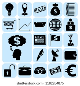 Set of 22 business icons. Collection. Amazing desing. Vector Illustration.