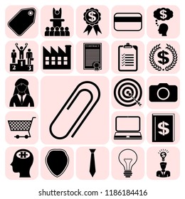 Set of 22 business icons. Collection. Detailed design. Vector Illustration.