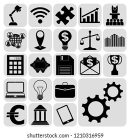 Set of 22 business icons. Collection. Detailed design. Vector Illustration.