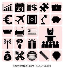 Set of 22 business icons. Collection. Amazing desing. Vector Illustration.