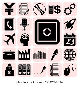 Set of 22 business icons. Collection. Detailed design. Vector Illustration.