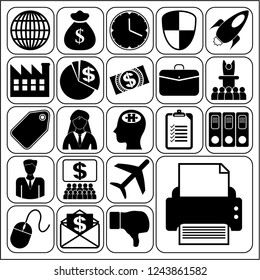 Set of 22 business icons. Collection. Detailed design. Vector Illustration.