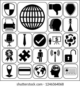 Set of 22 business icons. Collection. Amazing desing. Vector Illustration.