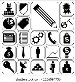 Set of 22 business icons. Collection. Detailed design. Vector Illustration.