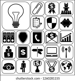 Set of 22 business icons. Collection. Amazing desing. Vector Illustration.