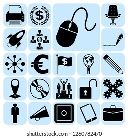 Set of 22 business icons. Collection. Detailed design. Vector Illustration. Set of 22 business icons. Collection. Detailed design. Vector Illustration.