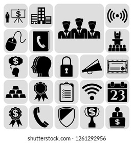 Set of 22 business icons. Collection. Detailed design. Vector Illustration.