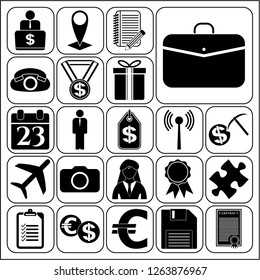 Set of 22 business icons. Collection. Amazing desing. Vector Illustration.