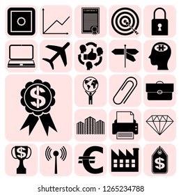 Set of 22 business icons. Collection. Amazing desing. Vector Illustration.