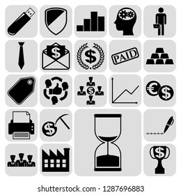 Set of 22 business icons. Collection. Detailed design. Vector Illustration.