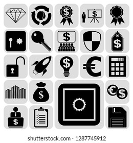 Set of 22 business icons. Collection. Detailed design. Vector Illustration.