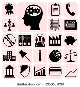 Set of 22 business icons. Collection. Amazing desing. Vector Illustration.