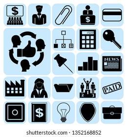 Set of 22 business icons. Collection. Amazing desing. Vector Illustration.