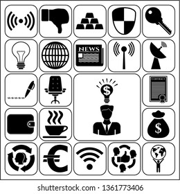 Set of 22 business icons. Collection. Amazing desing. Vector Illustration.