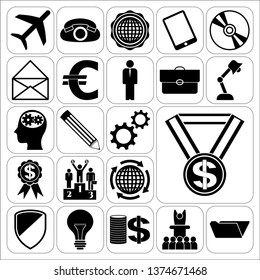 Set of 22 business icons. Collection. Amazing desing. Vector Illustration.