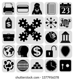 Set of 22 business icons. Collection. Amazing desing. Vector Illustration.