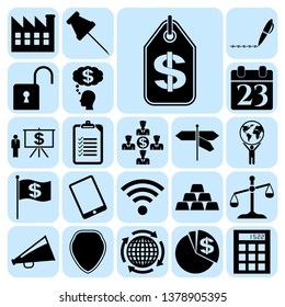 Set of 22 business icons. Collection. Amazing desing. Vector Illustration.