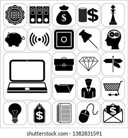 Set of 22 business icons. Collection. Amazing desing. Vector Illustration.