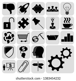 Set of 22 business icons. Collection. Amazing desing. Vector Illustration.