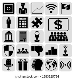 Set of 22 business icons. Collection. Amazing desing. Vector Illustration.