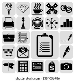 Set of 22 business icons. Collection. Amazing desing. Vector Illustration.