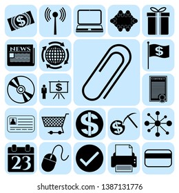 Set of 22 business icons. Collection. Detailed design. Vector Illustration.