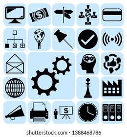 Set of 22 business icons. Collection. Detailed design. Vector Illustration.