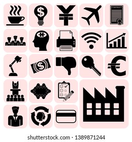 Set of 22 business icons. Collection. Detailed design. Vector Illustration.