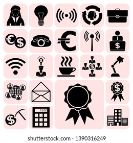 Set of 22 business icons. Collection. Detailed design. Vector Illustration.