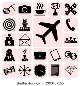 Set of 22 business icons. Collection. Amazing desing. Vector Illustration.