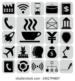 Set of 22 business icons. Collection. Detailed design. Vector Illustration.