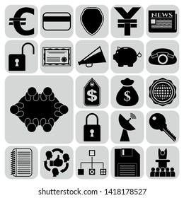 Set of 22 business icons. Collection. Detailed design. Vector Illustration.