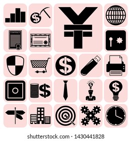 Set of 22 business icons. Collection. Detailed design. Vector Illustration.