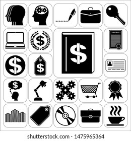 Set of 22 business icons. Collection. Detailed design. Vector Illustration.