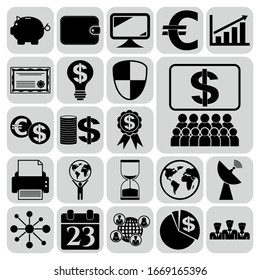 Set of 22 business icons. Collection. Amazing desing. Vector Illustration.