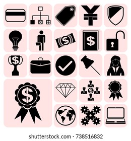 Set of 22 business icons. Collection. Amazing desing. Vector Illustration.